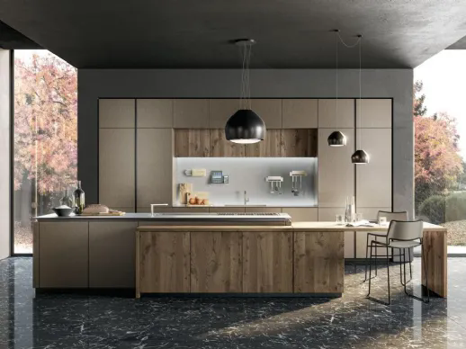 Cucina Moderna con isola Oltre Design 01 di Lube