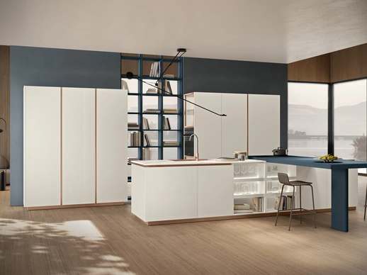 Cucina Moderna con penisola Shade Lab 05 di Lube