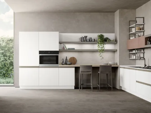 Cucina Moderna ad angolo Unica 02 di Lube