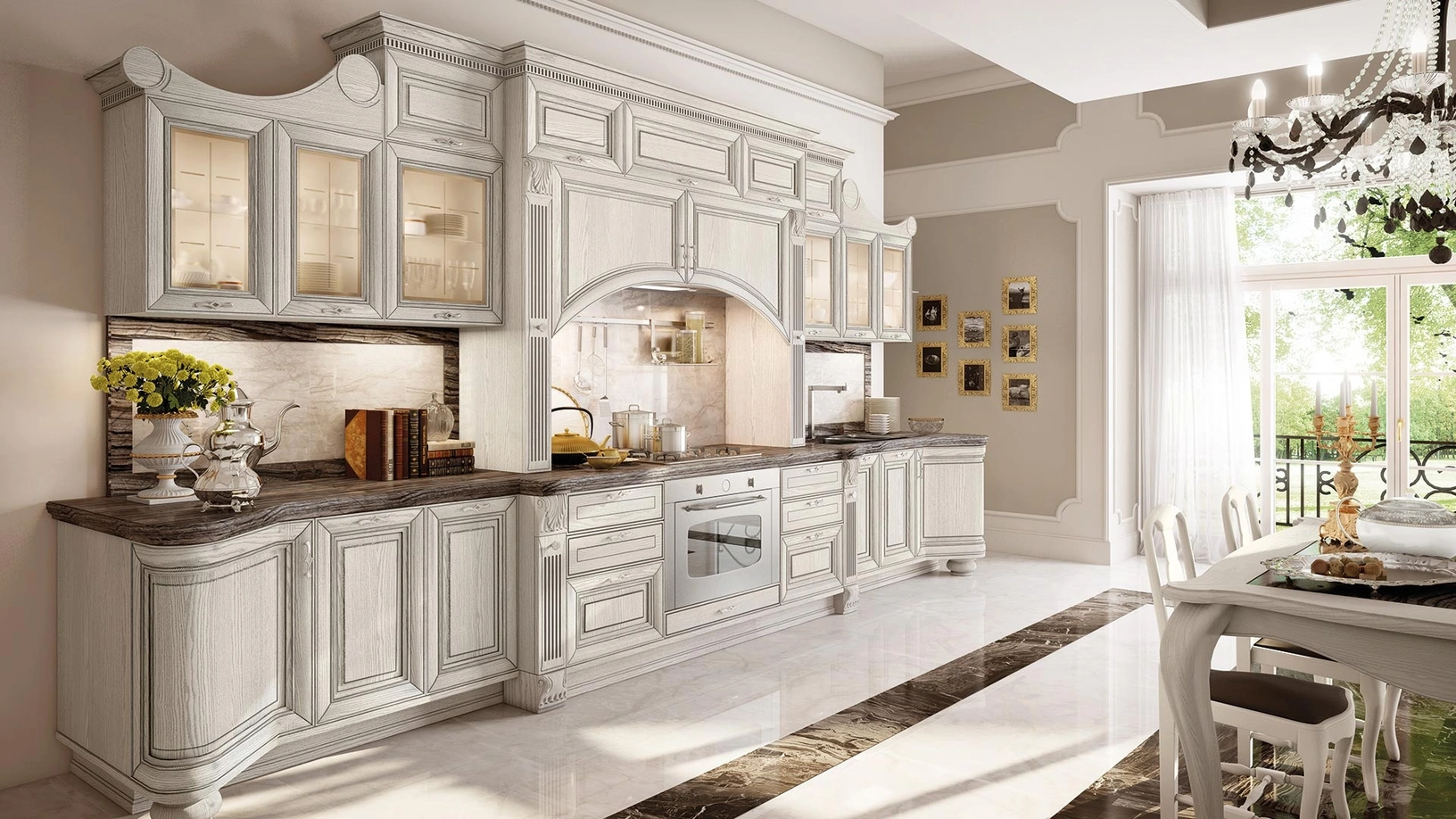 Cucina Classica lineare Pantheon 06 di Lube