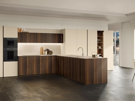 Cucina Moderna con penisola Brera 04 di Lube