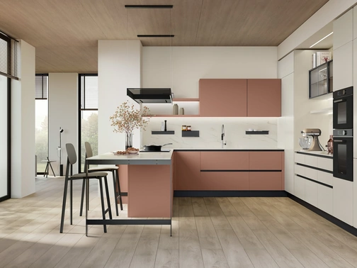 Cucina Moderna con penisola Shade Lab 07 di Lube