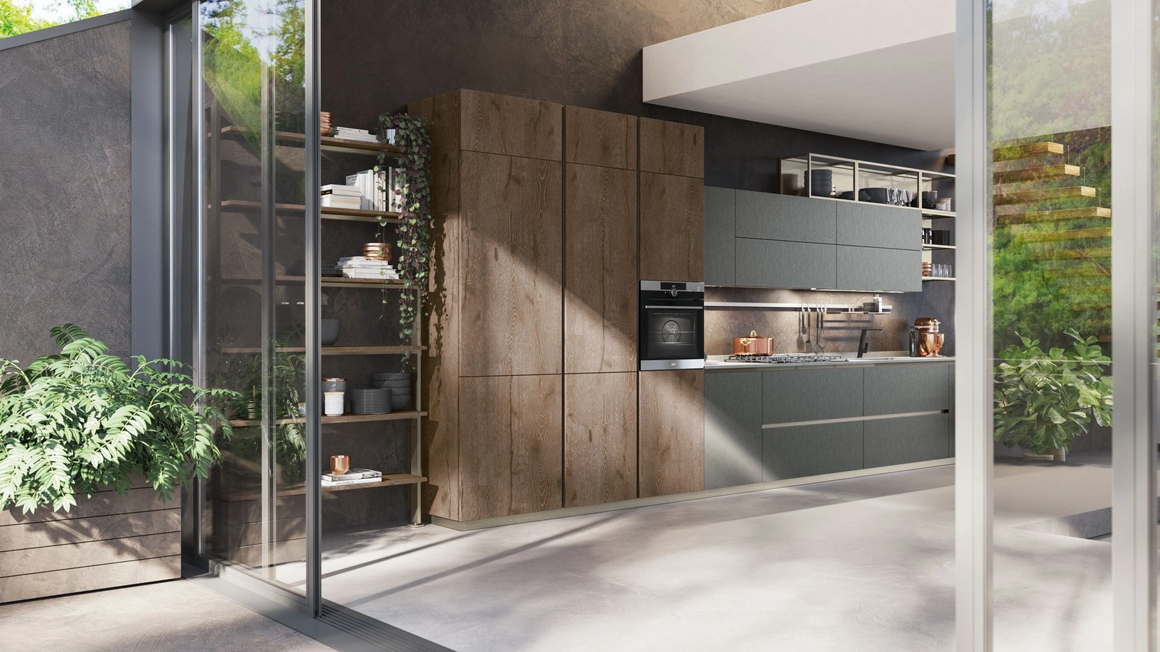 Cucina Moderna lineare Oltre Design 05 di Lube